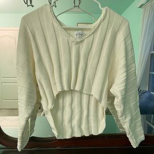 Princess Polly white sweater crop